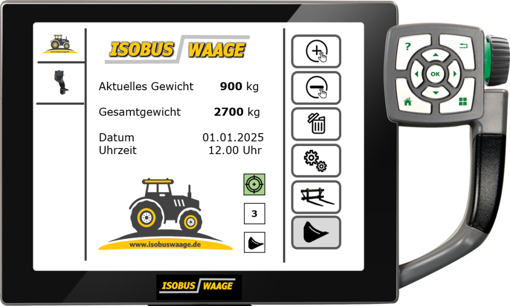 Frontladerwaage Isobus Display