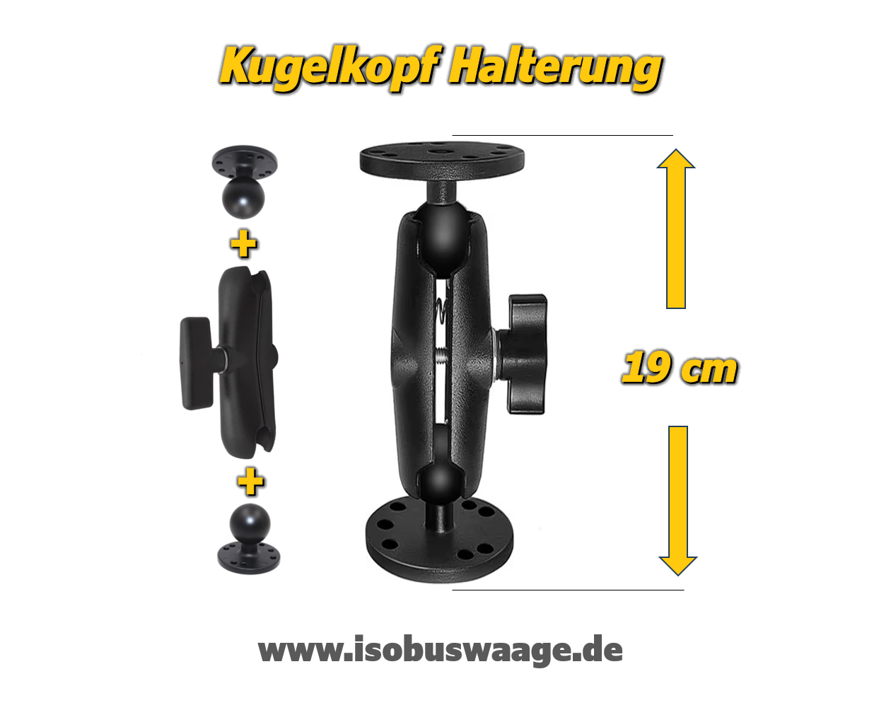 ISOBUS Halterung Set 2 - 190 mm Gesamtlänge – Bild 2